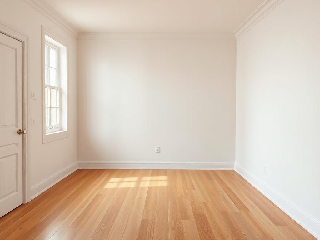Empty bedroom before virtual staging