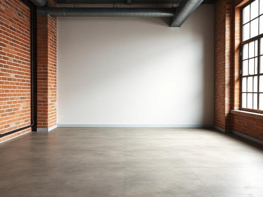 Empty home office before virtual staging