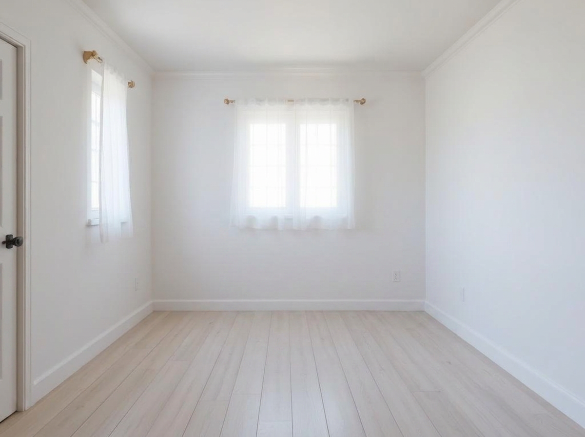 Empty nursery before virtual staging