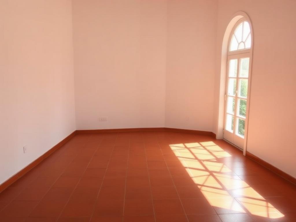 Empty bedroom before virtual staging