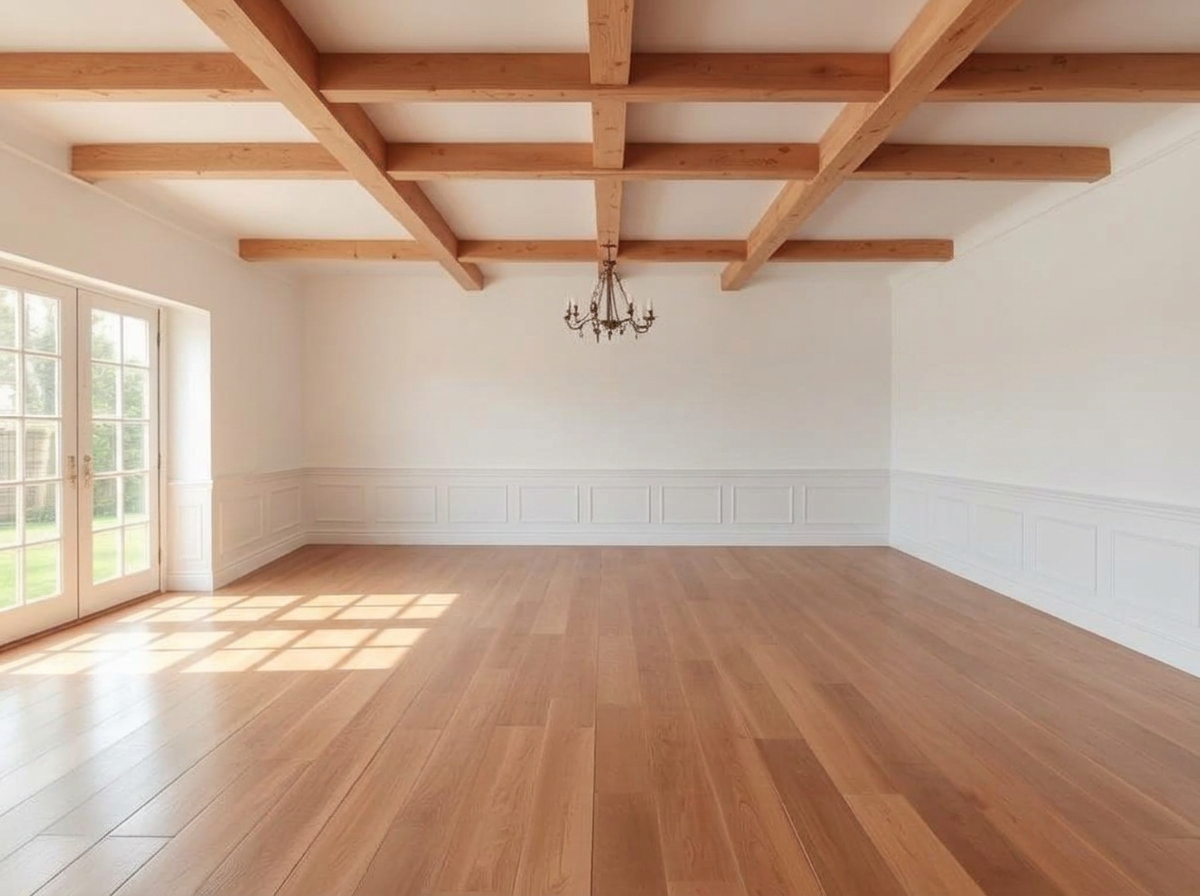 Empty dining room before virtual staging